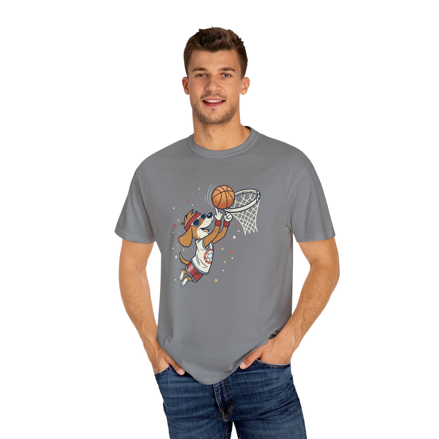 Funny Dog Playing Basketball T-Shirt