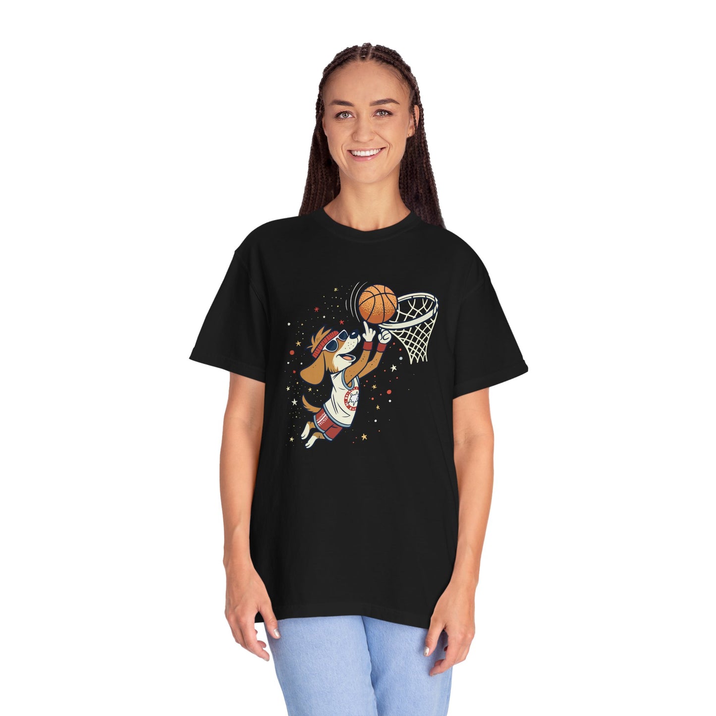 Funny Dog Playing Basketball T-Shirt