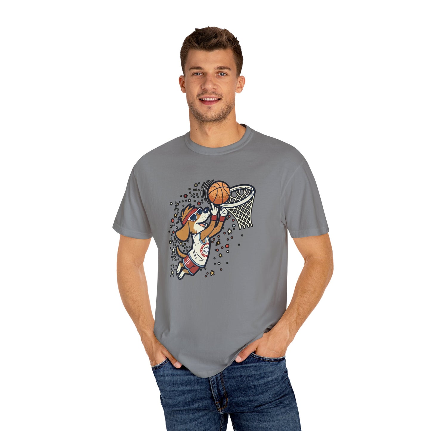 Funny Dog Playing Basketball T-Shirt