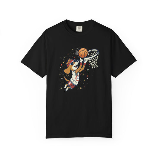 Funny Dog Playing Basketball T-Shirt