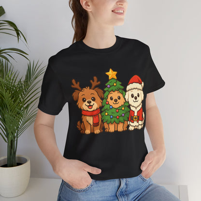 Cute Christmas Dog Trio